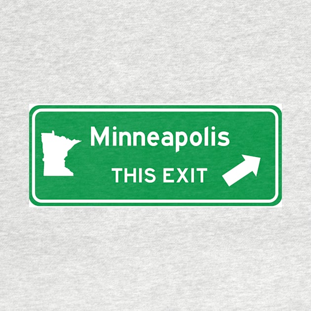 Minneapolis, Minnesota Highway Exit Sign by Starbase79